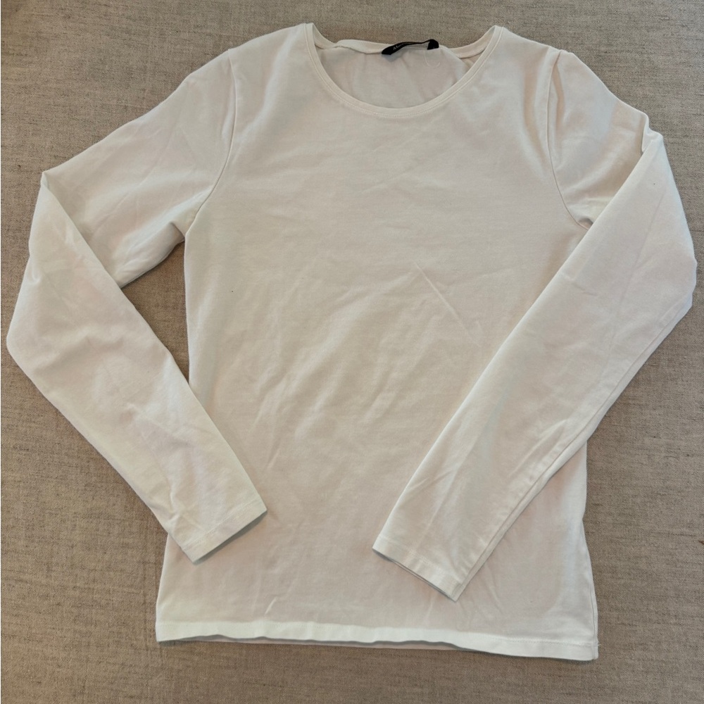Massimo Dutti | Cream Long Sleeve Top